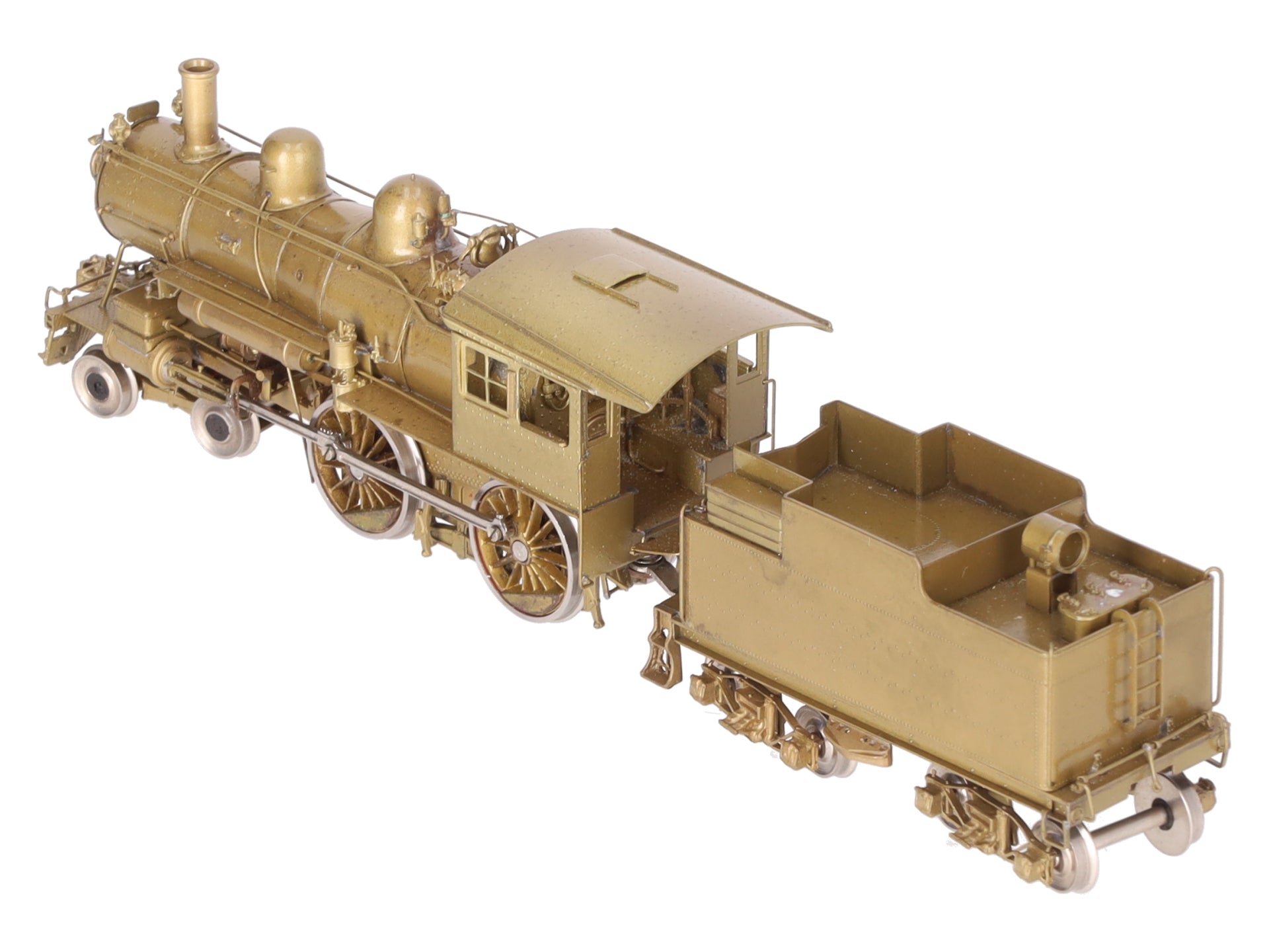 Pacific Fast Mail HO BRASS B&M 4-4-0 A-41F Steam Locomotive & Tender- Unpainted EX/Box