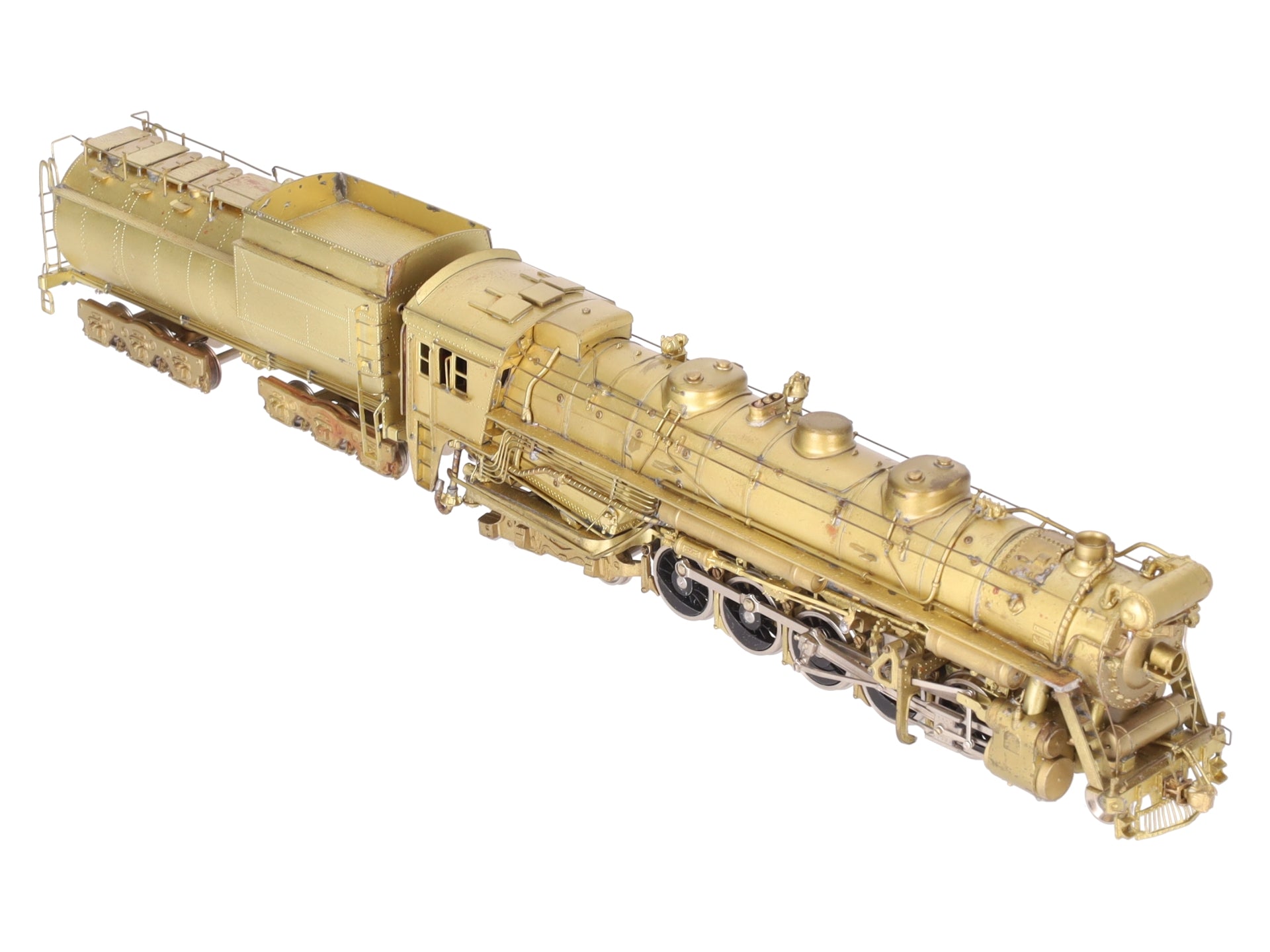Pacific Fast Mail HO BRASS Central Vermont 2-10-4 Steam Loco/Tender - unpainted EX/Box