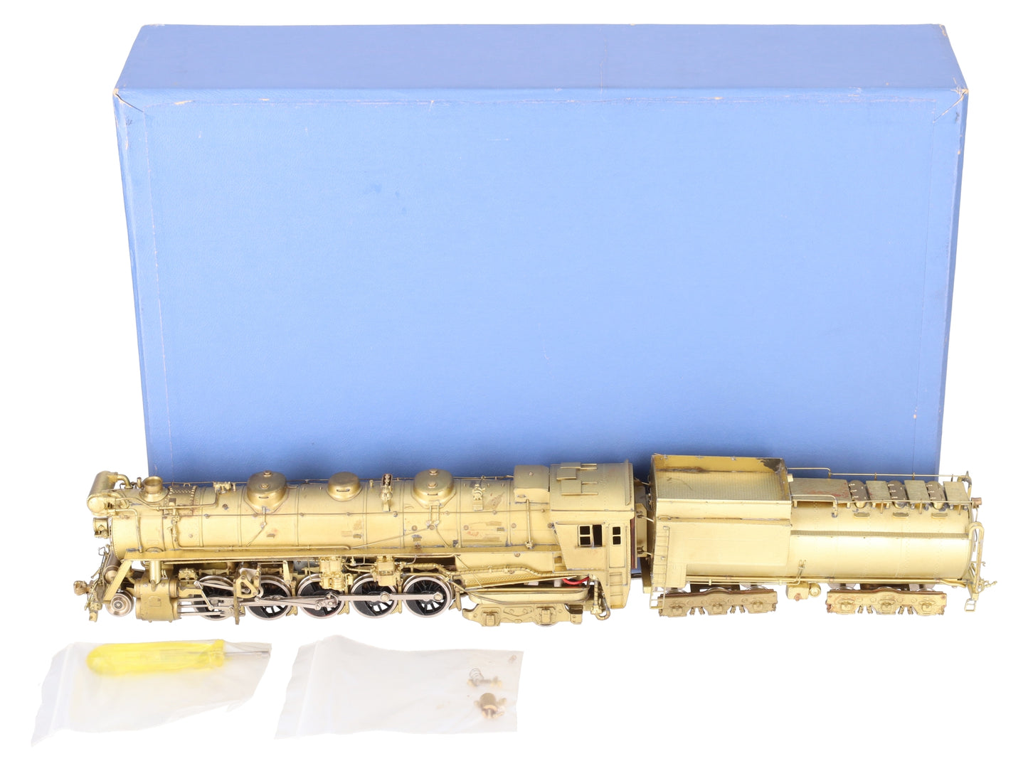 Pacific Fast Mail HO BRASS Central Vermont 2-10-4 Steam Loco/Tender - unpainted EX/Box