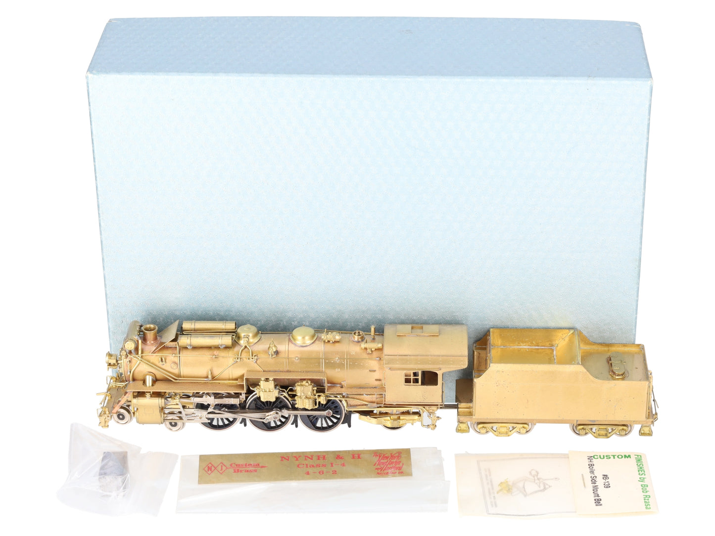 Custom NJ Brass ST-219 HO BRASS NYNH&H Class I-4 4-6-2 Steam Loco & Tender EX/Box