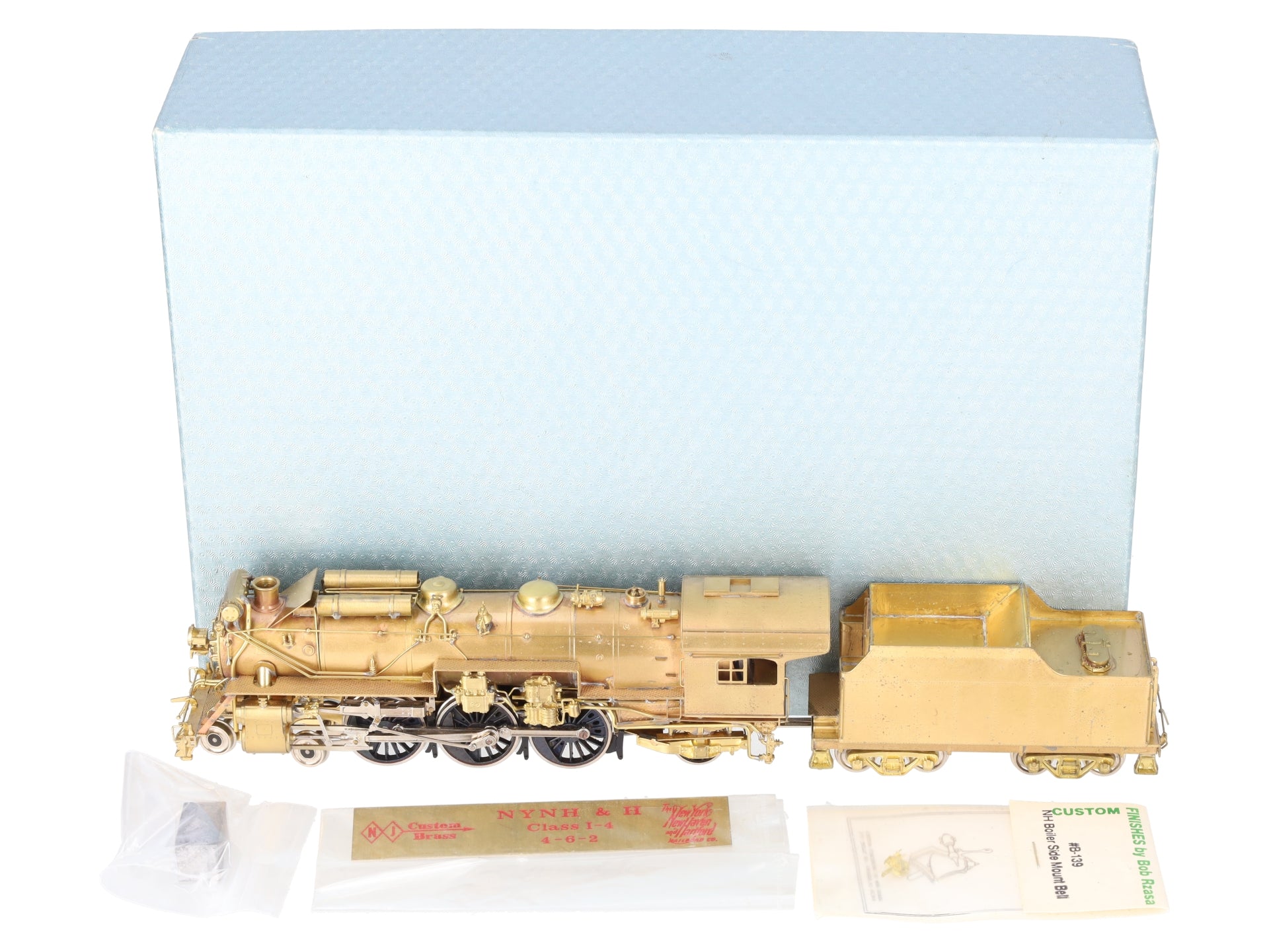 Custom NJ Brass ST-219 HO BRASS NYNH&H Class I-4 4-6-2 Steam Loco & Tender EX/Box