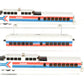 Rapido Trains 200004 Amtrak TurboTrain Late HO Gauge Diesel Passenger Train Set EX/Box
