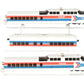 Rapido Trains 200004 Amtrak TurboTrain Late HO Gauge Diesel Passenger Train Set EX/Box