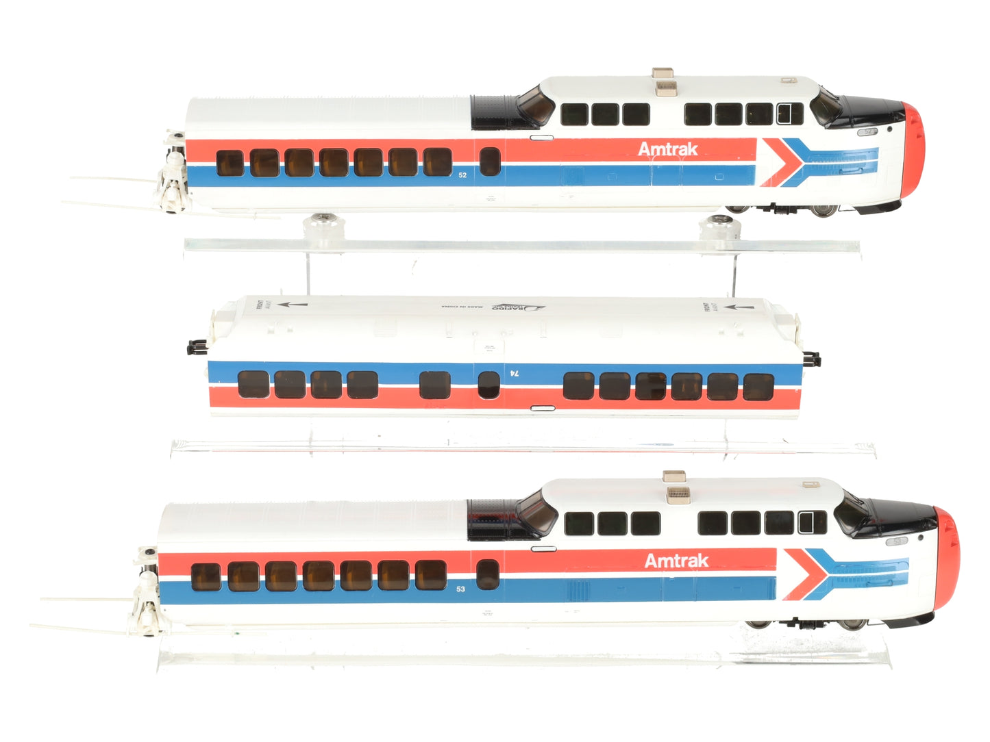 Rapido Trains 200004 Amtrak TurboTrain Late HO Gauge Diesel Passenger Train Set EX/Box