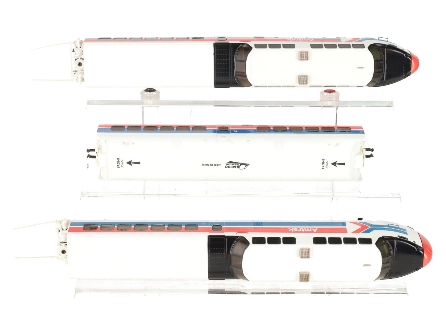 Rapido Trains 200004 Amtrak TurboTrain Late HO Gauge Diesel Passenger Train Set EX/Box