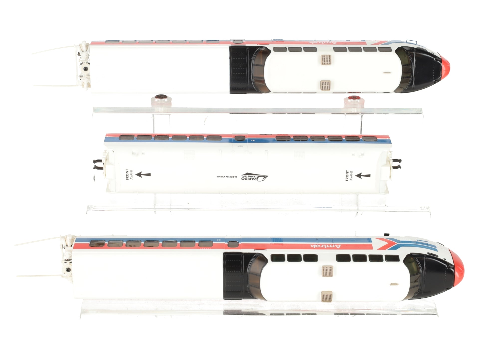 Rapido Trains 200004 Amtrak TurboTrain Late HO Gauge Diesel Passenger Train Set EX/Box