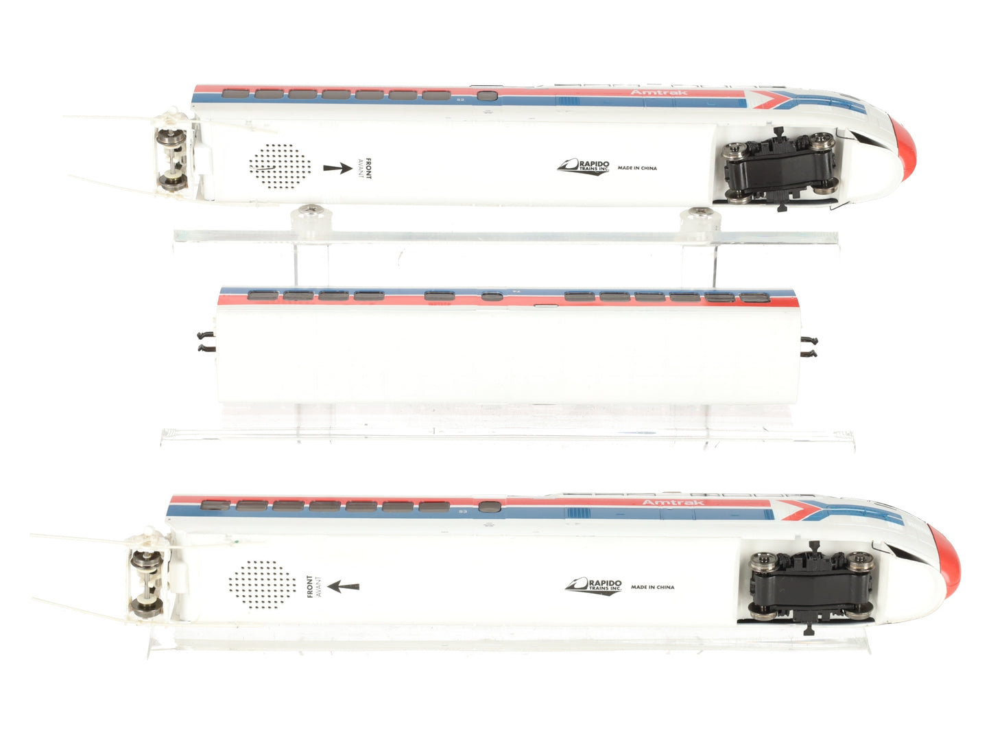 Rapido Trains 200004 Amtrak TurboTrain Late HO Gauge Diesel Passenger Train Set EX/Box