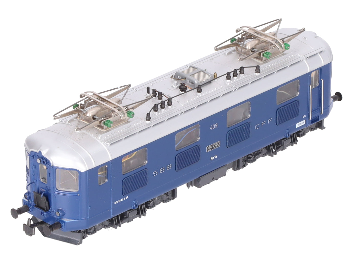 HAG 221 HO Scale SBB Blau Re 4/4 I Gleichstrom Electric Locomotive #409 EX/Box
