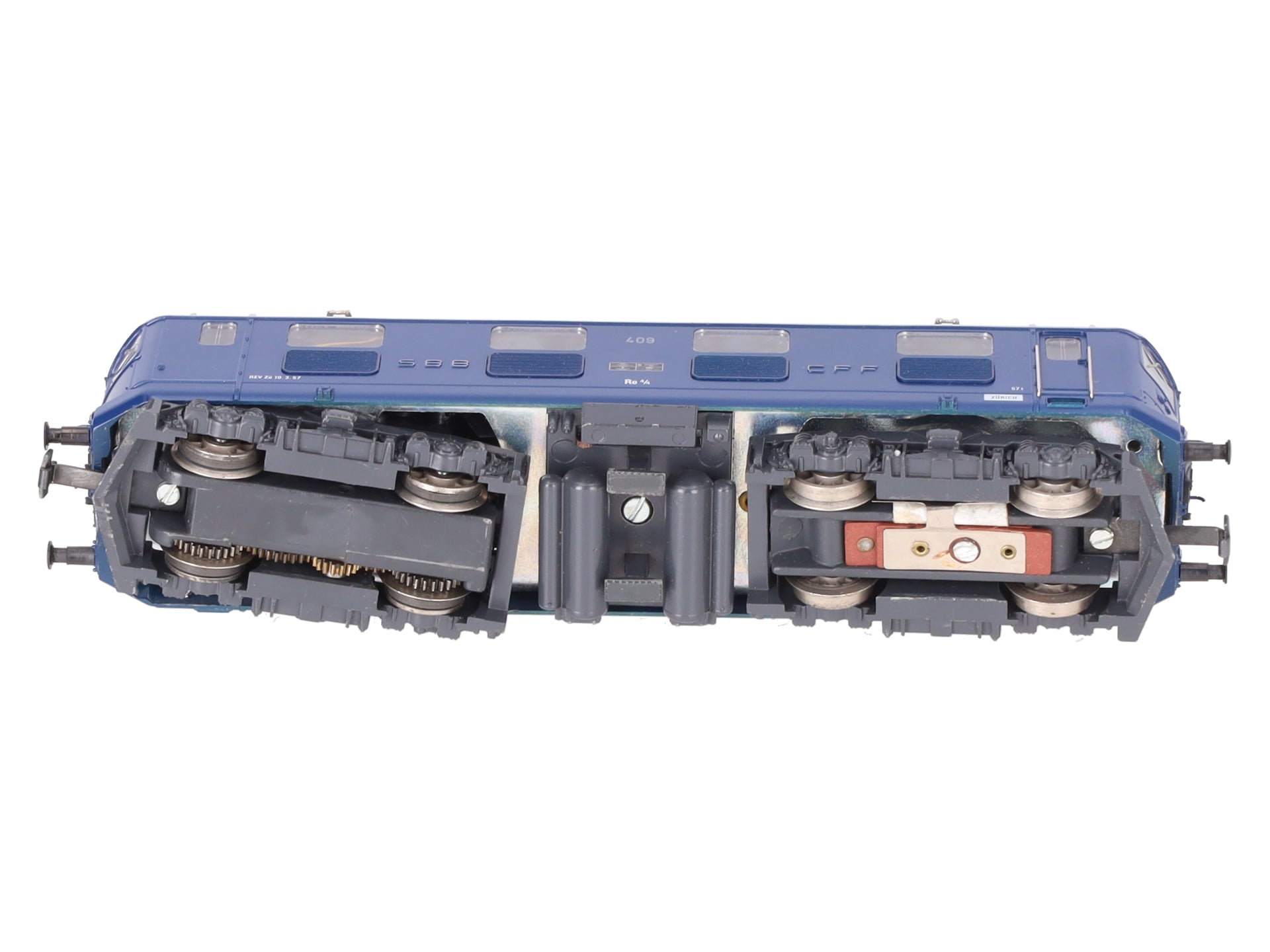 HAG 221 HO Scale SBB Blau Re 4/4 I Gleichstrom Electric Locomotive #409 EX/Box