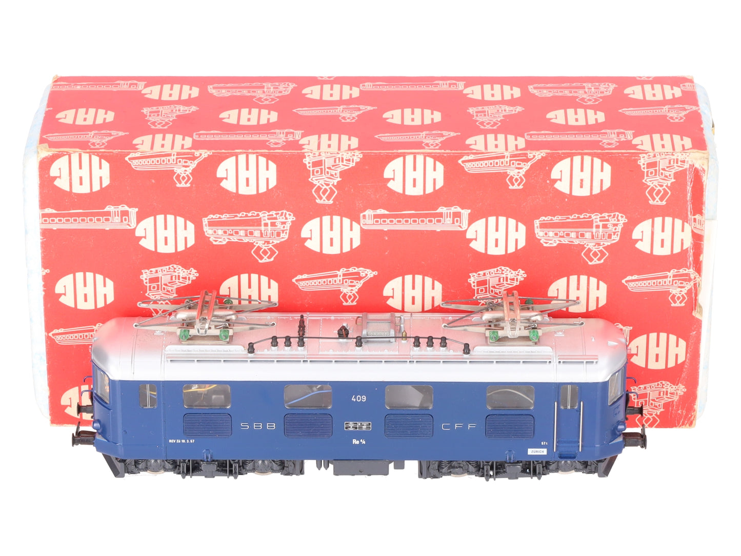 HAG 221 HO Scale SBB Blau Re 4/4 I Gleichstrom Electric Locomotive #409 EX/Box