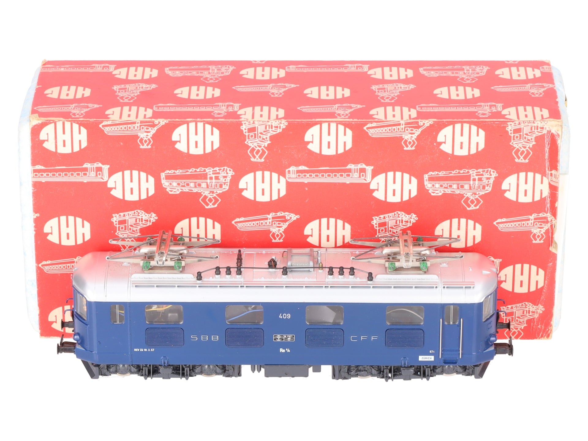 HAG 221 HO Scale SBB Blau Re 4/4 I Gleichstrom Electric Locomotive #409 EX/Box