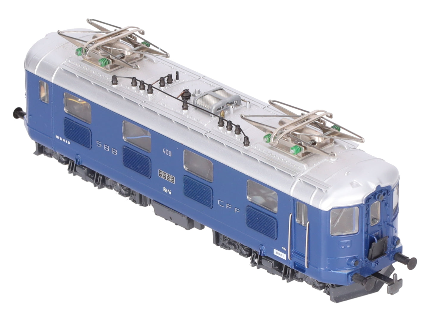 HAG 221 HO Scale SBB Blau Re 4/4 I Gleichstrom Electric Locomotive #409 EX/Box