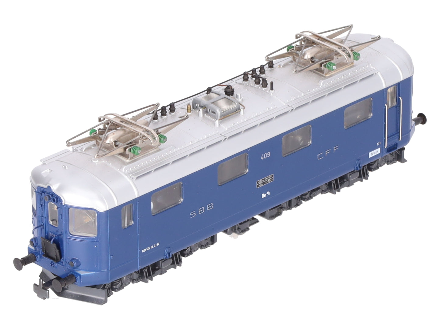 HAG 221 HO Scale SBB Blau Re 4/4 I Gleichstrom Electric Locomotive #409 EX/Box