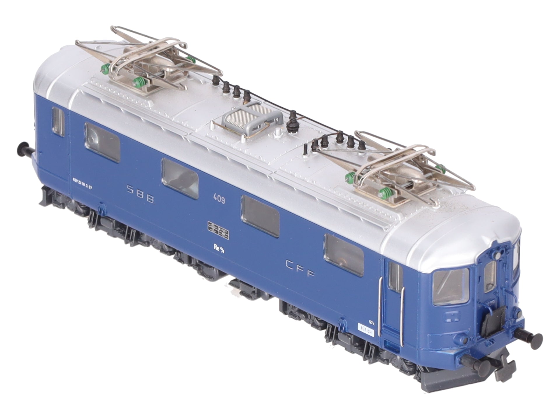 HAG 221 HO Scale SBB Blau Re 4/4 I Gleichstrom Electric Locomotive #409 EX/Box