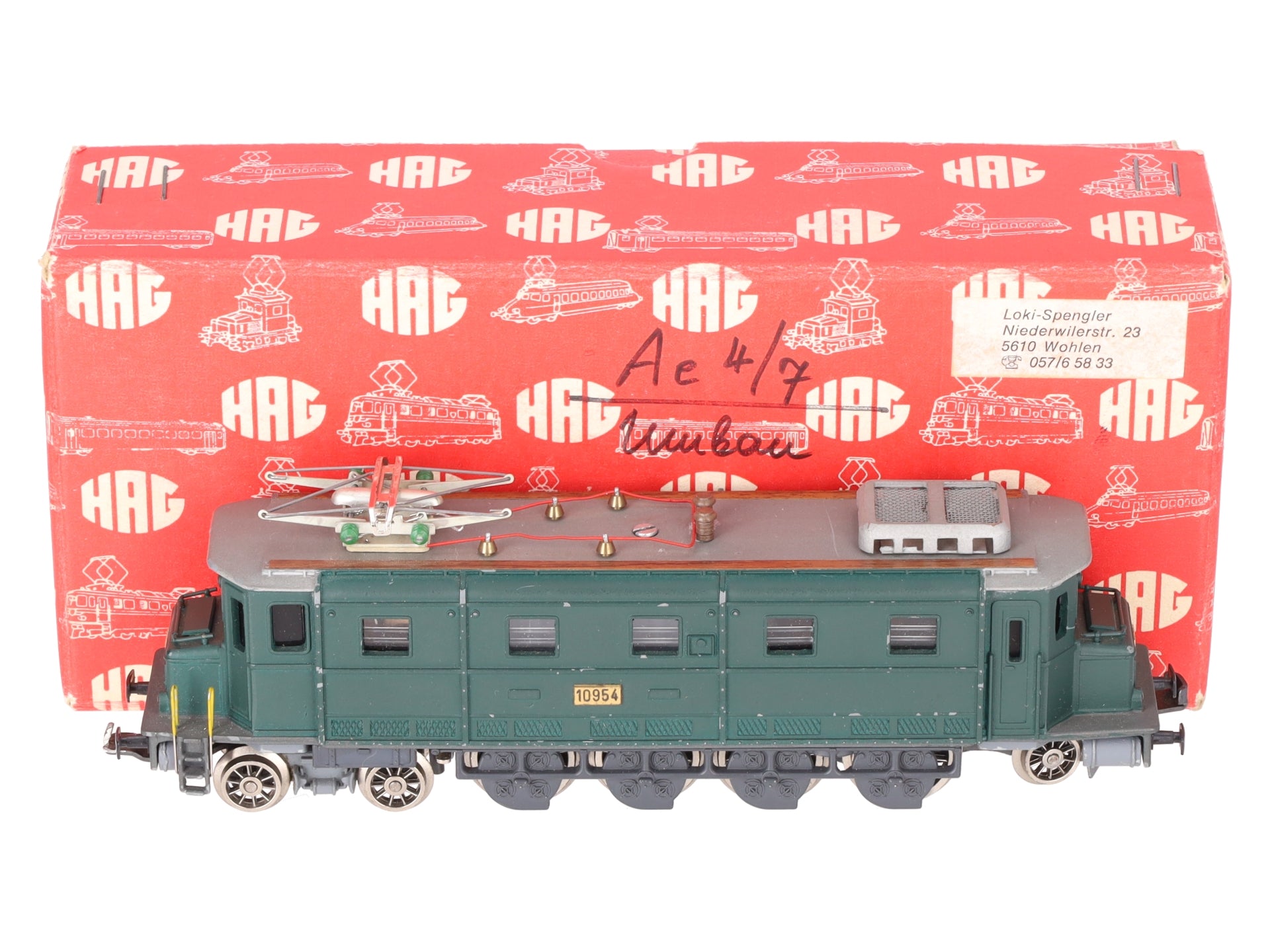 HAG 141 HO Scale Custom SBB Ae 4/7 Electric Locomotive #10954 EX/Box