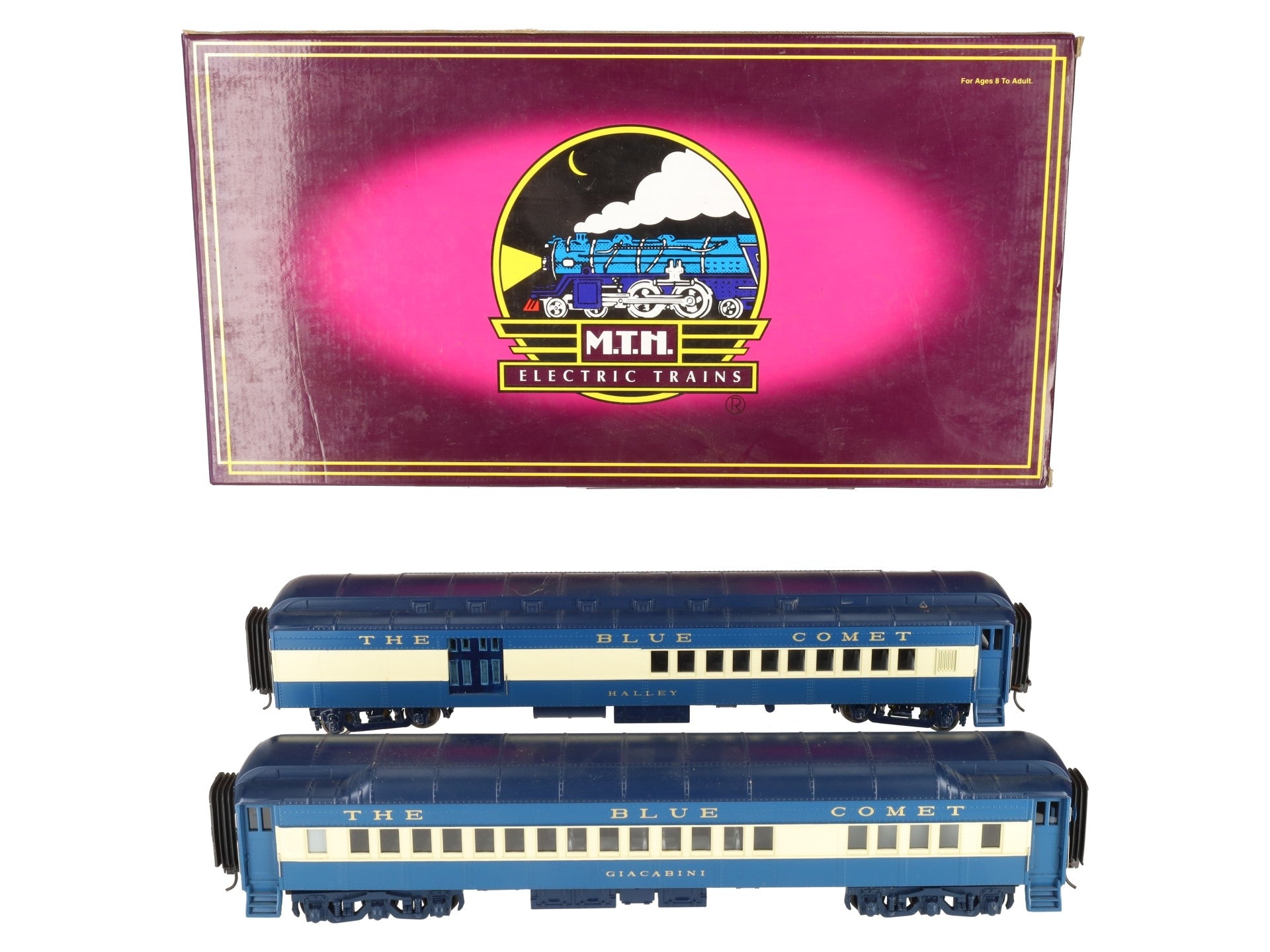 MTH 20-4121 O Jersey Central 70' Combine/Diner Car Set (Set of 2) - 2 Rail EX/Box