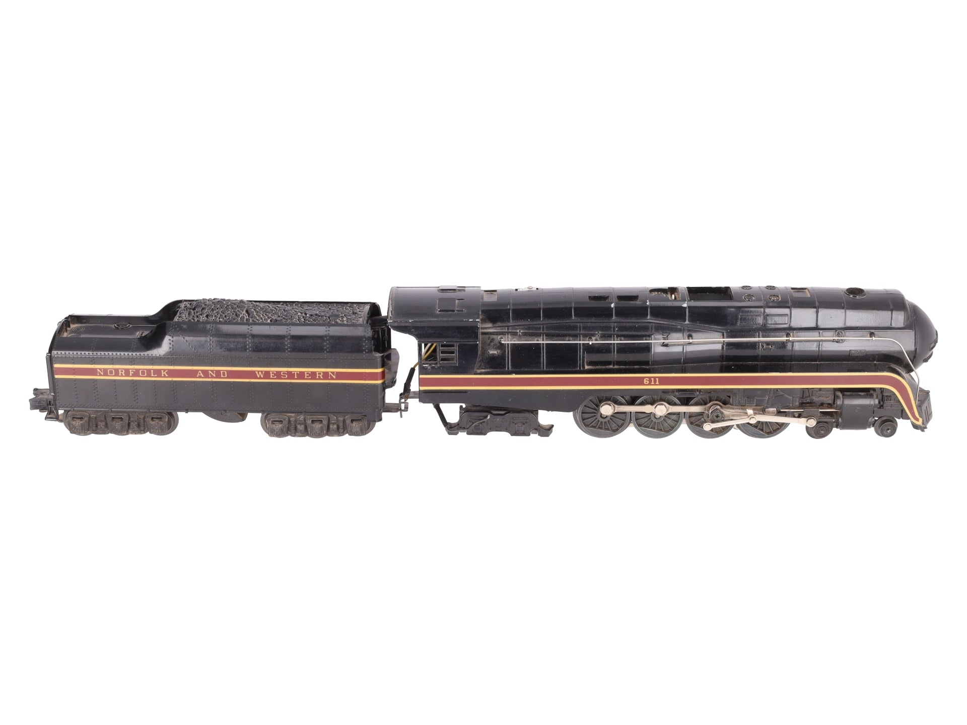 Lionel 6-8100 O Gauge Norfolk & Western 4-8-4 Steam Locomotive & Tender #611 VG