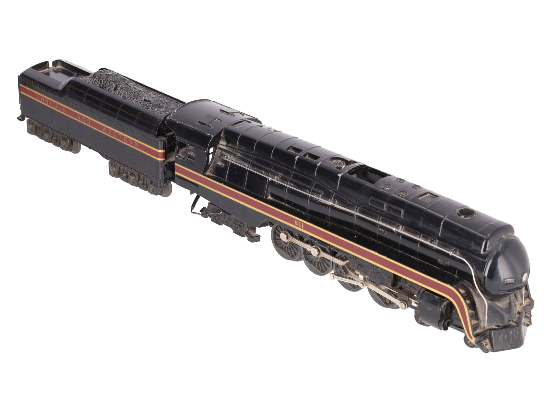 Lionel 6-8100 O Gauge Norfolk & Western 4-8-4 Steam Locomotive & Tender #611 VG