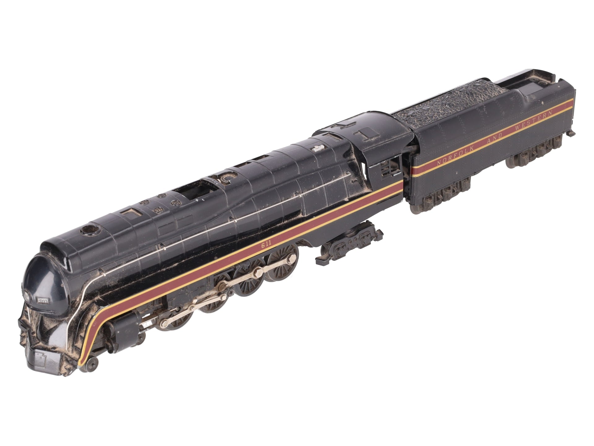 Lionel 6-8100 O Gauge Norfolk & Western 4-8-4 Steam Locomotive & Tender #611 VG