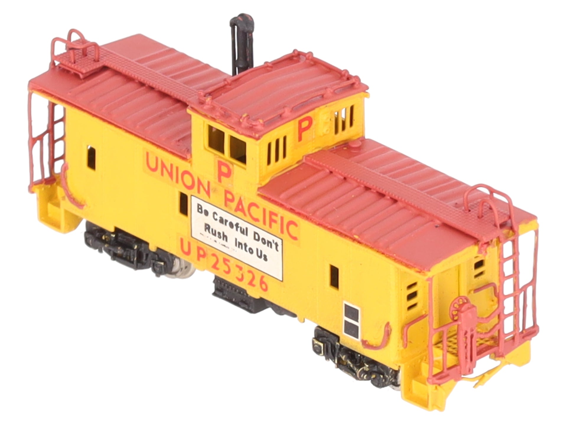 Hallmark Models N Scale BRASS Union Pacific Riveted Steel Caboose - Painted/Box