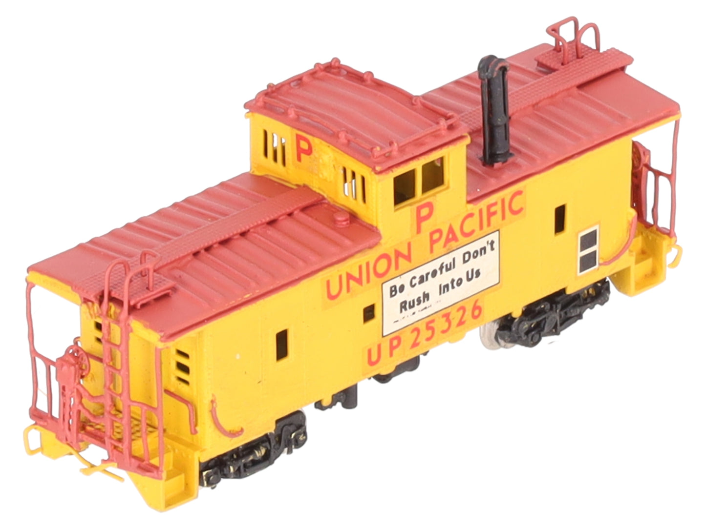 Hallmark Models N Scale BRASS Union Pacific Riveted Steel Caboose - Painted/Box
