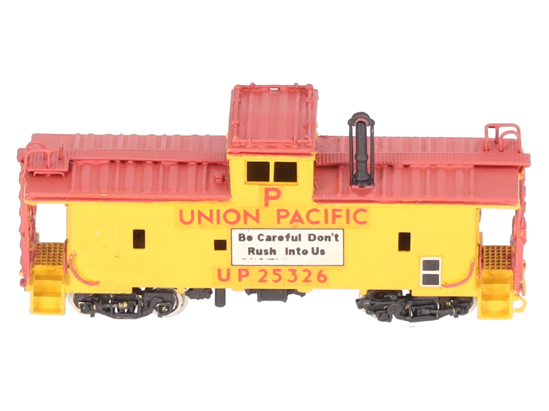 Hallmark Models N Scale BRASS Union Pacific Riveted Steel Caboose - Painted/Box