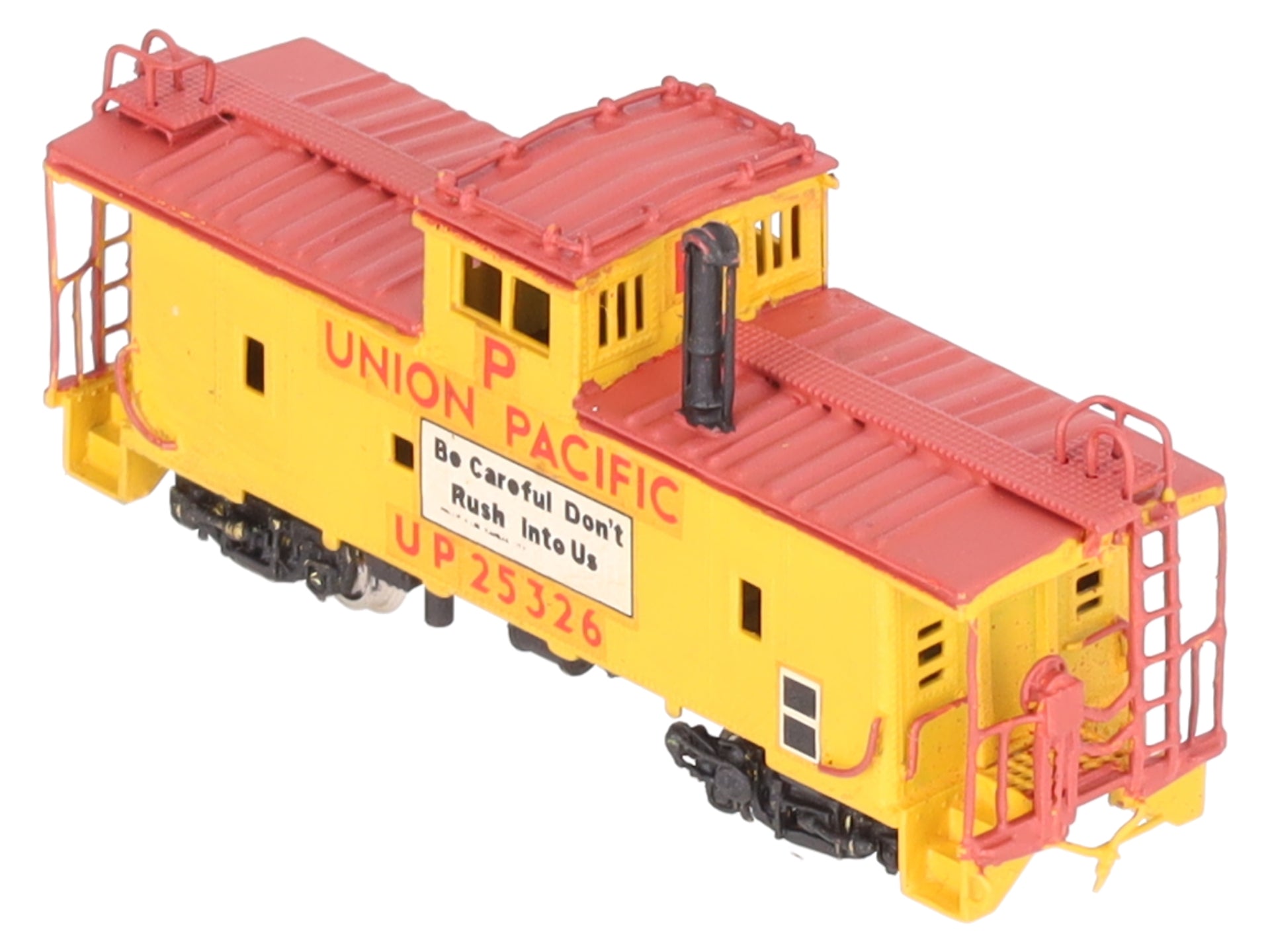 Hallmark Models N Scale BRASS Union Pacific Riveted Steel Caboose - Painted/Box
