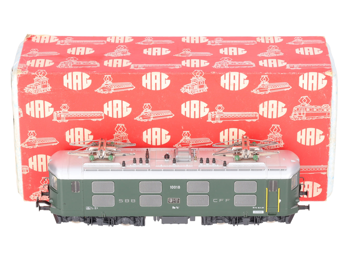 HAG 226 HO Scale SBB Gleichstrom Re 4/4 I Series Electric Locomotive #10018 EX/Box