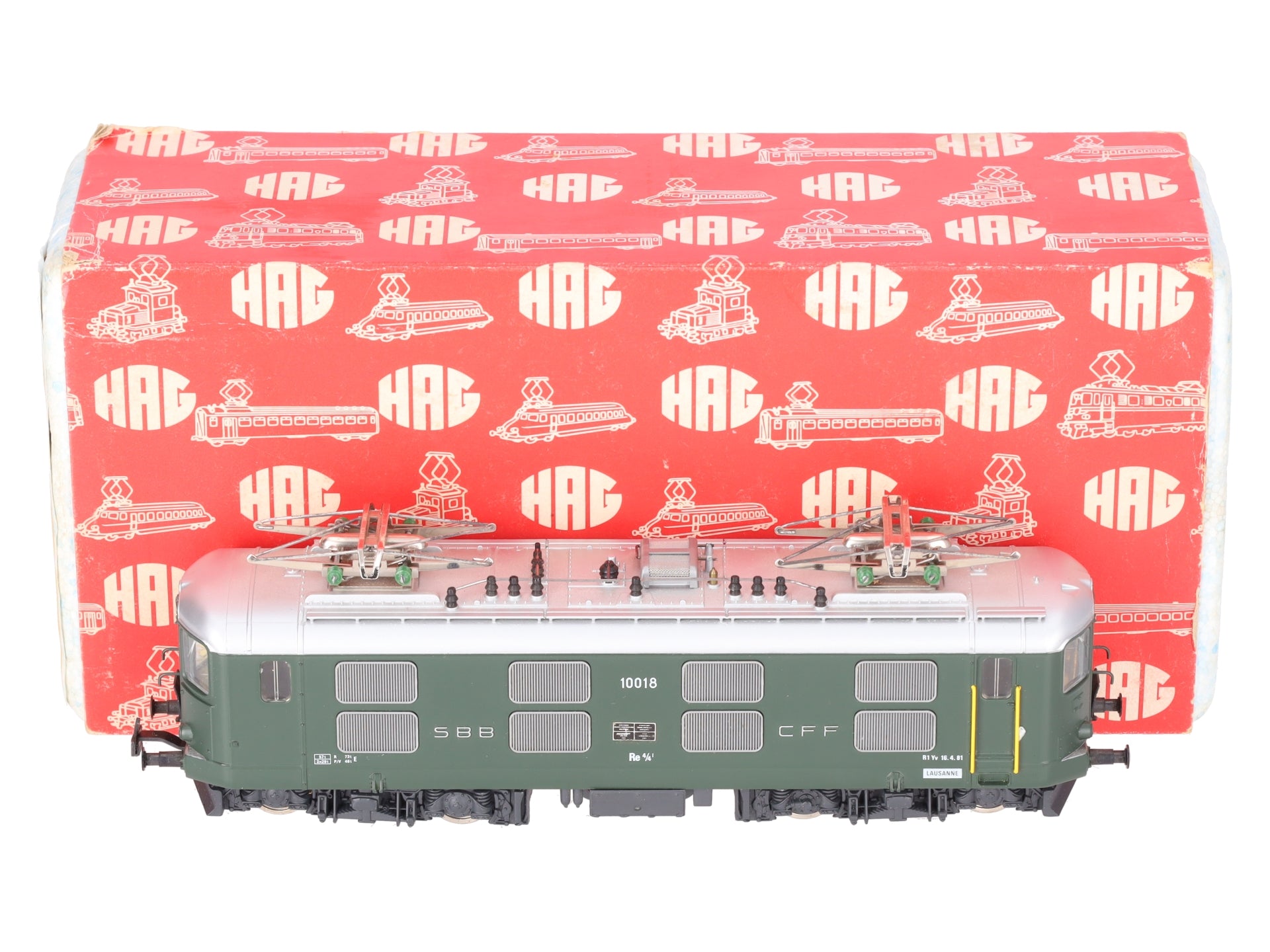 HAG 226 HO Scale SBB Gleichstrom Re 4/4 I Series Electric Locomotive #10018 EX/Box