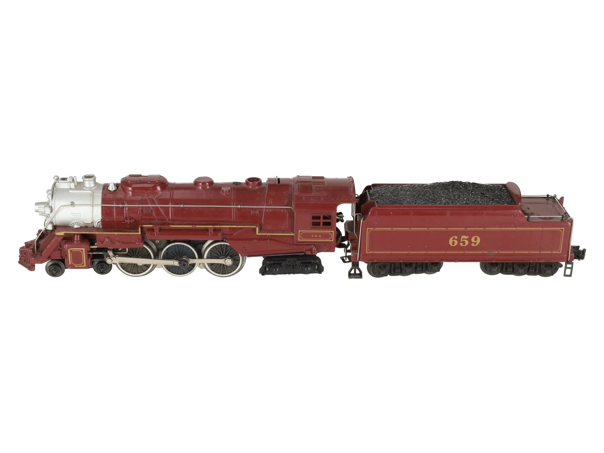 Lionel 6-8101 O Gauge Chicago & Alton 4-6-4 Steam Locomotive & Tender #659 VG
