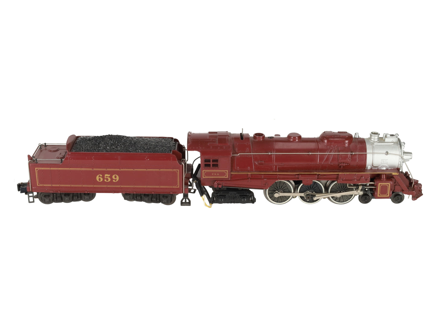 Lionel 6-8101 O Gauge Chicago & Alton 4-6-4 Steam Locomotive & Tender #659 VG