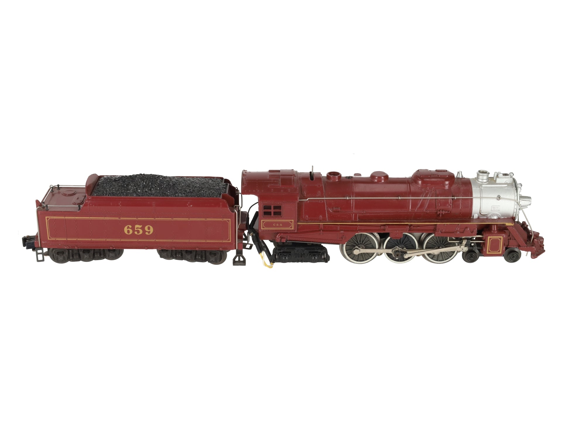 Lionel 6-8101 O Gauge Chicago & Alton 4-6-4 Steam Locomotive & Tender #659 VG