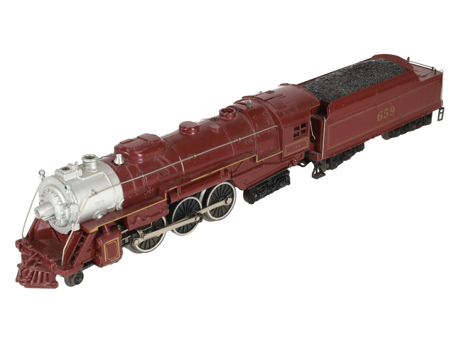 Lionel 6-8101 O Gauge Chicago & Alton 4-6-4 Steam Locomotive & Tender #659 VG