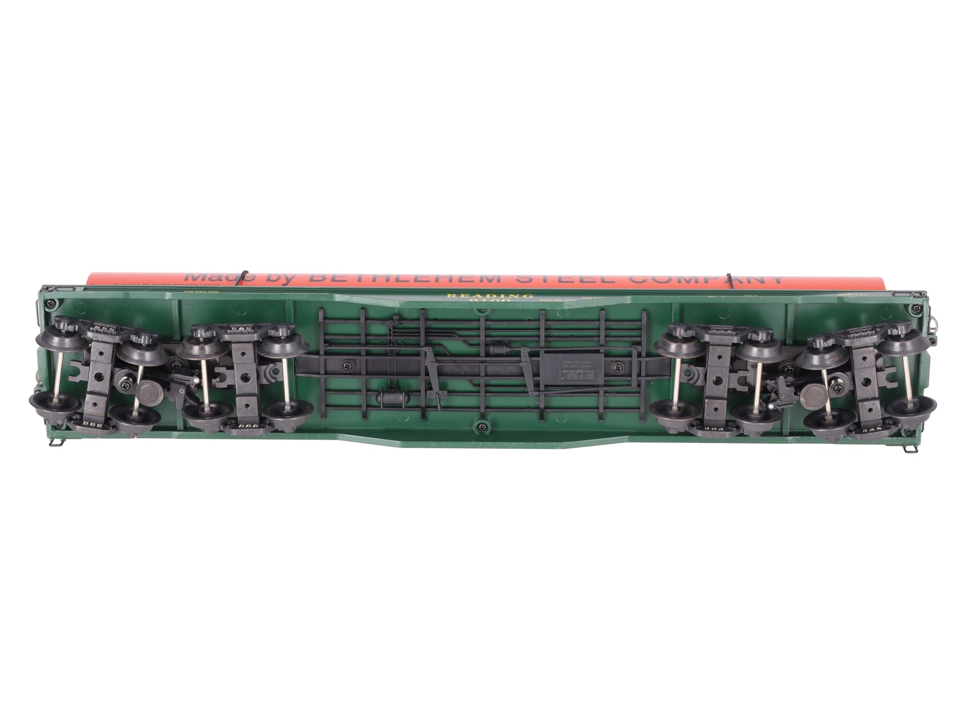 K-Line K693-1931 O Scale Reading Flatcar w/ Bethlehem Steel Pipe Load #9100 EX/Box