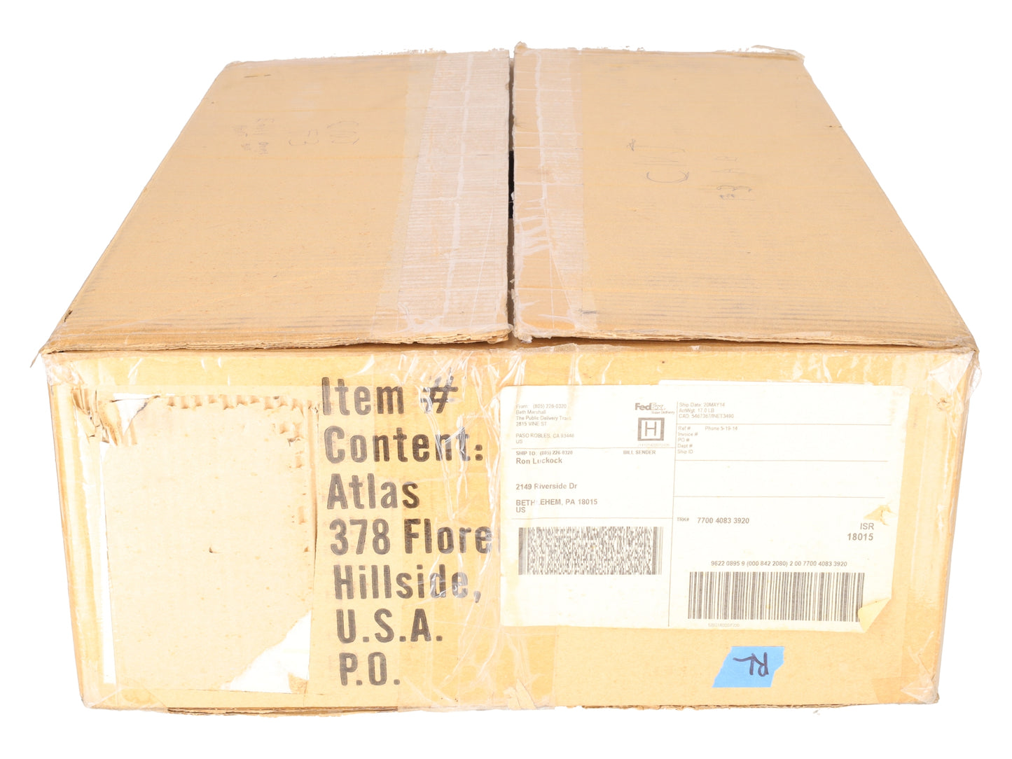 Atlas 3645-1 O CNJ Phase 2 Powered F3 A/B Diesel Locomotive Set #54 (2-Rail) EX/Box