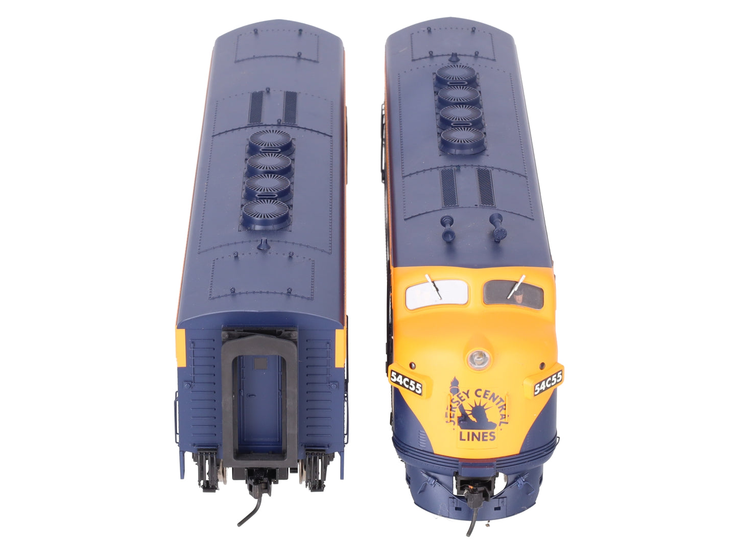 Atlas 3645-1 O CNJ Phase 2 Powered F3 A/B Diesel Locomotive Set #54 (2-Rail) EX/Box