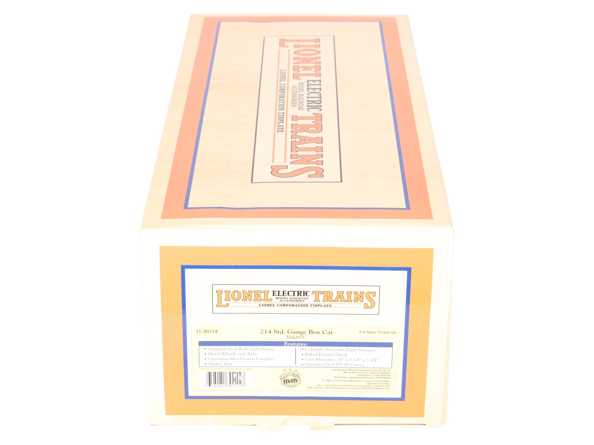 MTH 11-30114 Standard Gauge M&M's Boxcar #214 LN/Box