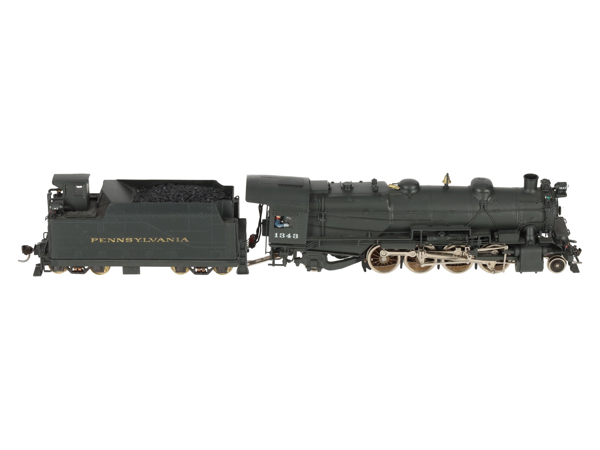 Scale Models HO Scale Pennsylvania Railroad Steam Locomotive #1343 VG/Box