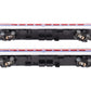 MTH 20-6655 O Scale Amtrak Amfleet Phase III Passenger Coach Cars (Set of 2) VG/Box