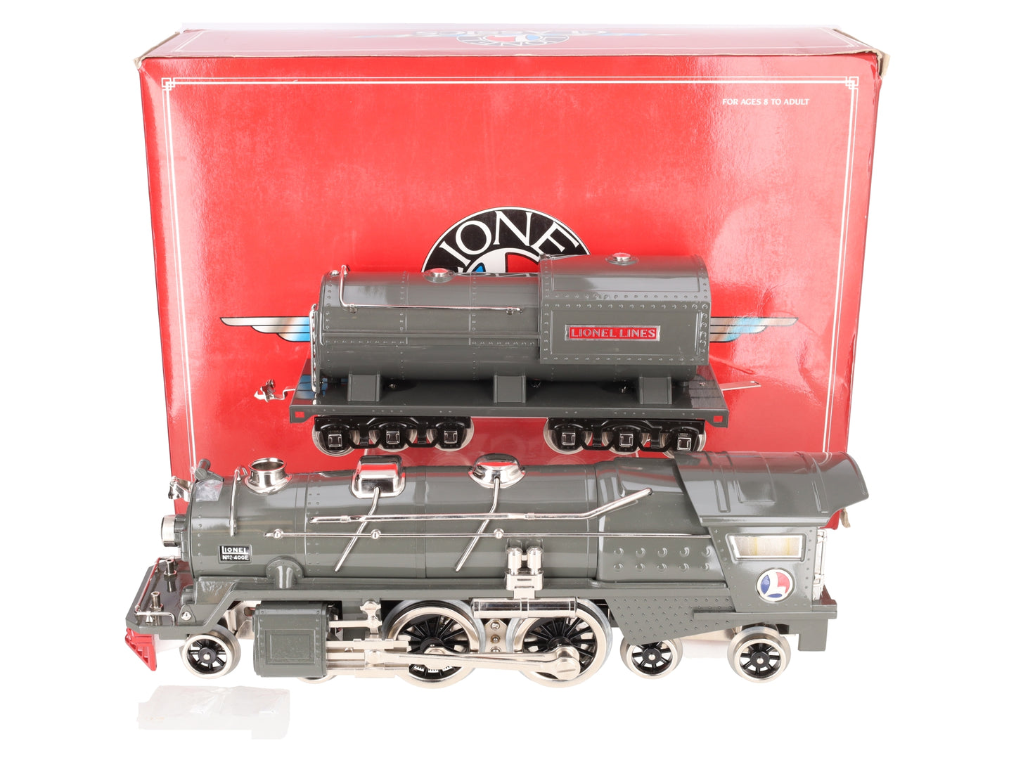 Lionel 6-13108 Standard Gauge 400E 4-4-4 Steam Locomotive and Tender EX/Box