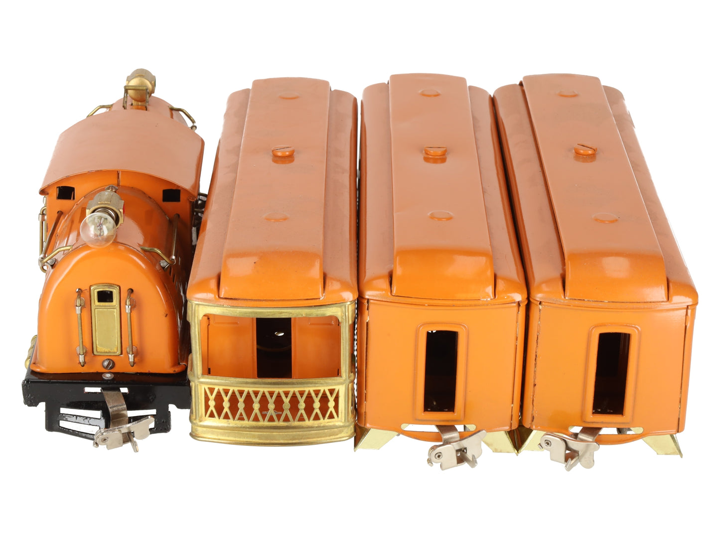 Lionel 4 O Macy's Original Bild-A-Loco Electric Loco & Passengers #4 605 605 606 VG