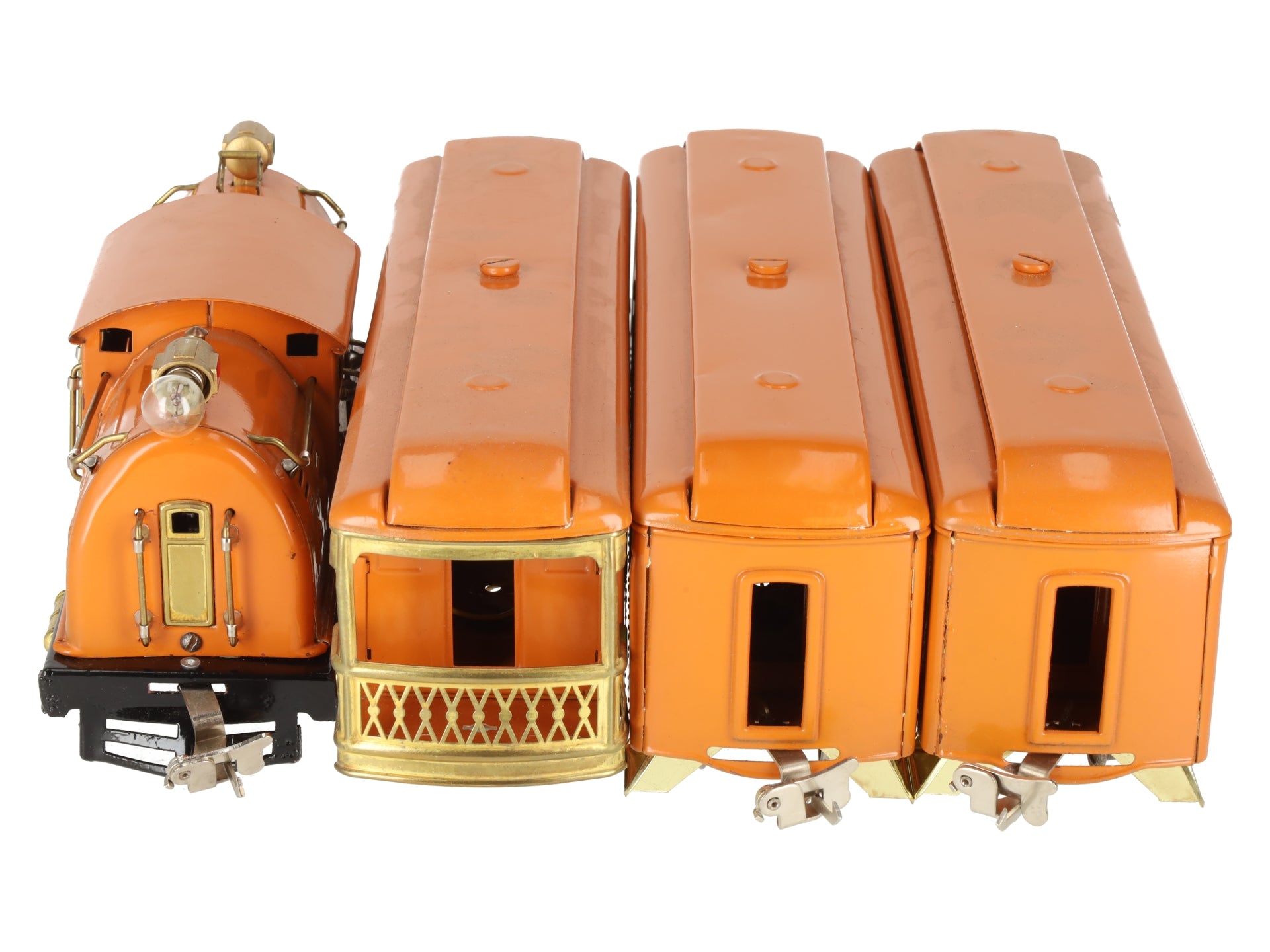Lionel 4 O Macy's Original Bild-A-Loco Electric Loco & Passengers #4 605 605 606 VG