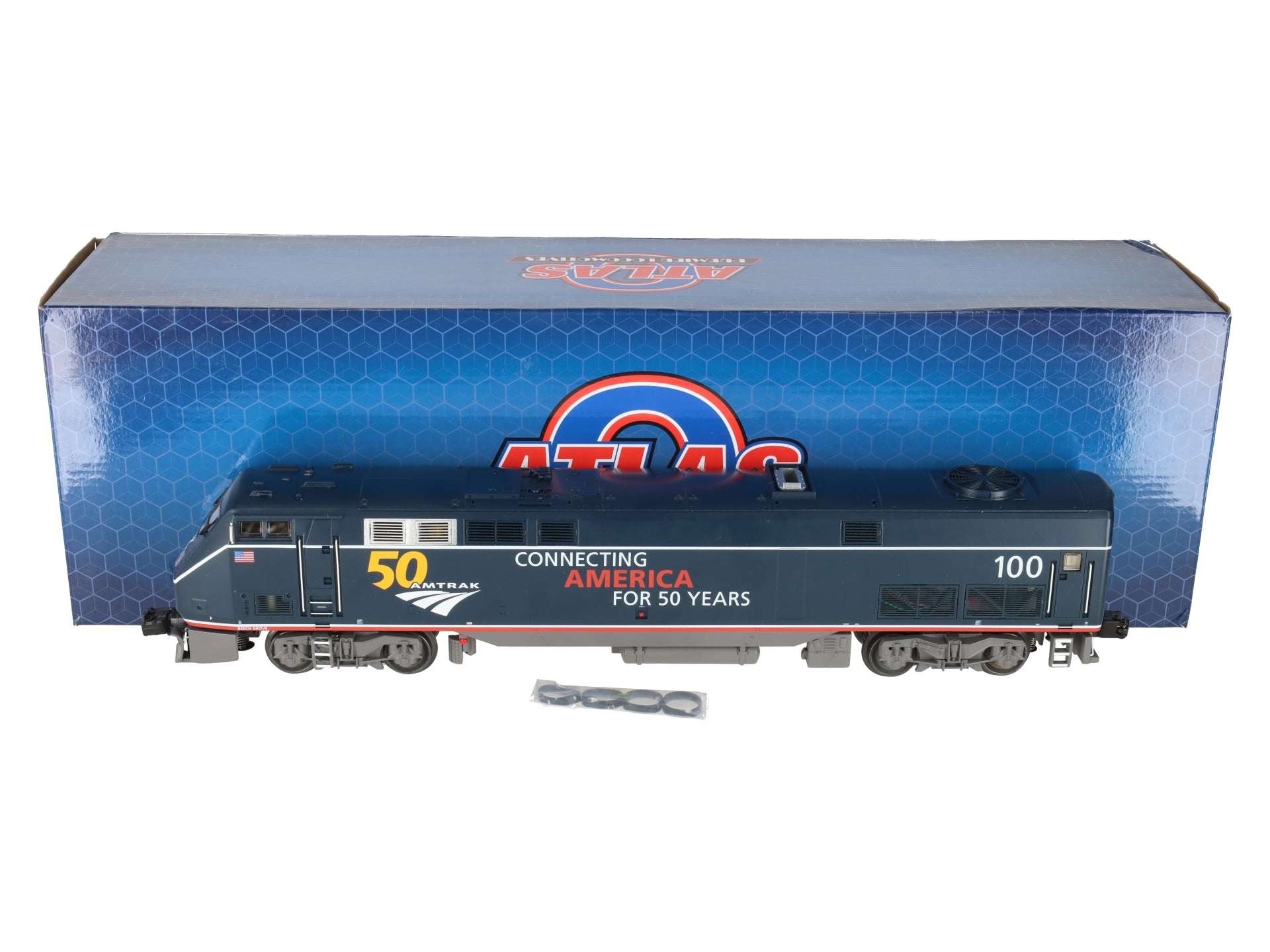 Atlas 30138044 O Amtrak Premier P42 Genesis Diesel Locomotive #100 EX/Box