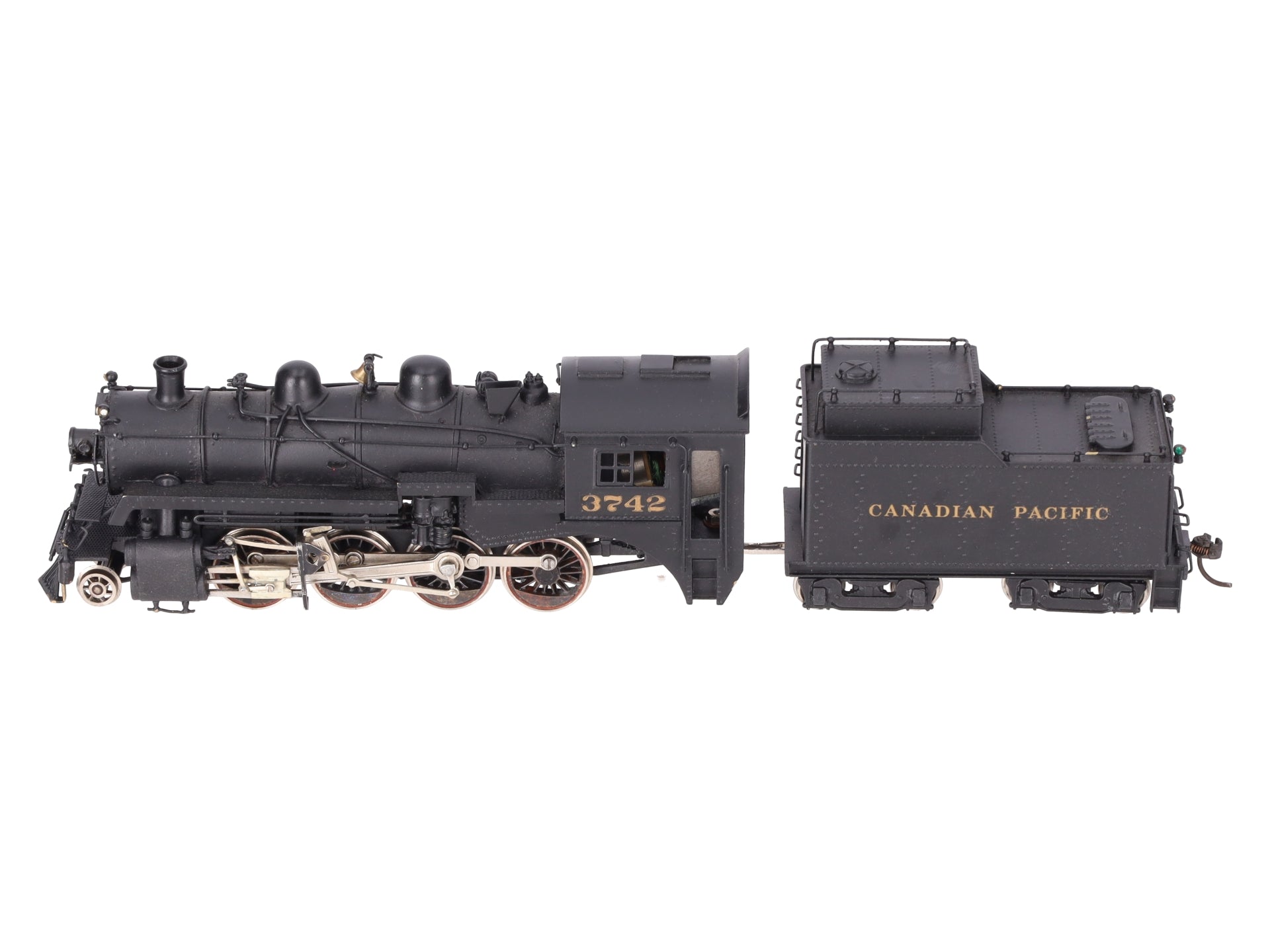 Pacific Pike HO Scale BRASS Vintage C.P N2 2-8-0 Loco w/ Tender #3742- Painted