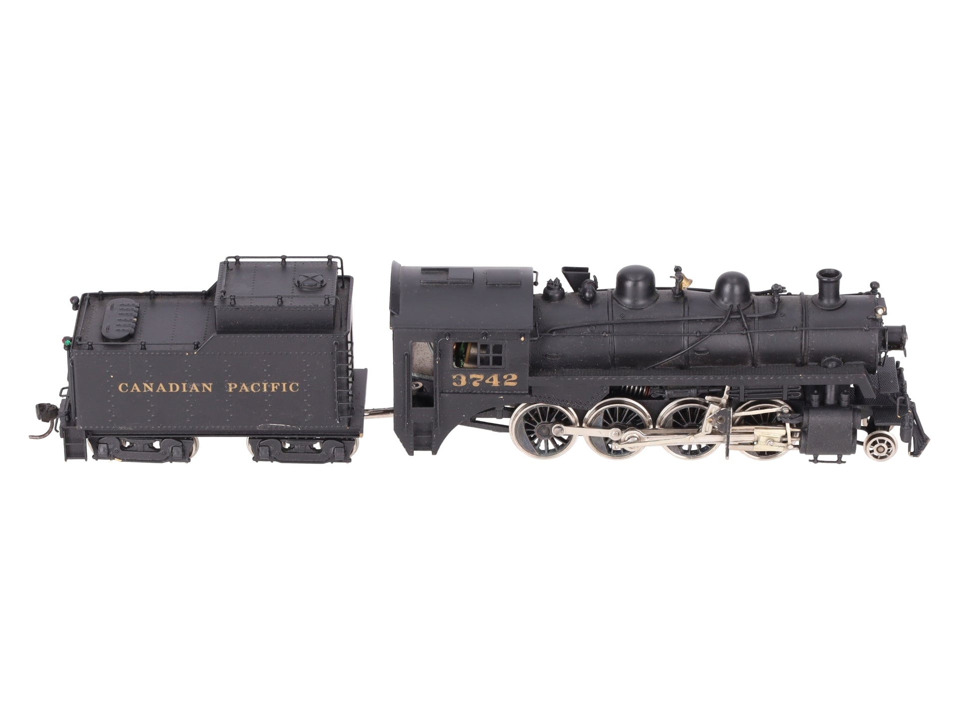 Pacific Pike HO Scale BRASS Vintage C.P N2 2-8-0 Loco w/ Tender #3742- Painted