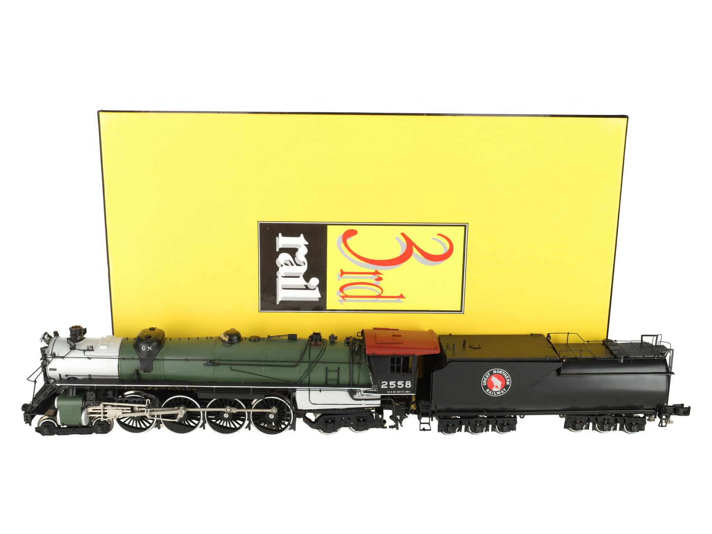 3rd Rail 2558 O Brass Great Northern 4-8-4 S-2 Steam Locomotive #2558 EX/Box
