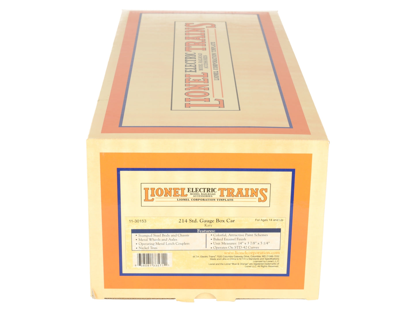 Lionel 11-30153 Standard Gauge Katy Boxcar LN/Box