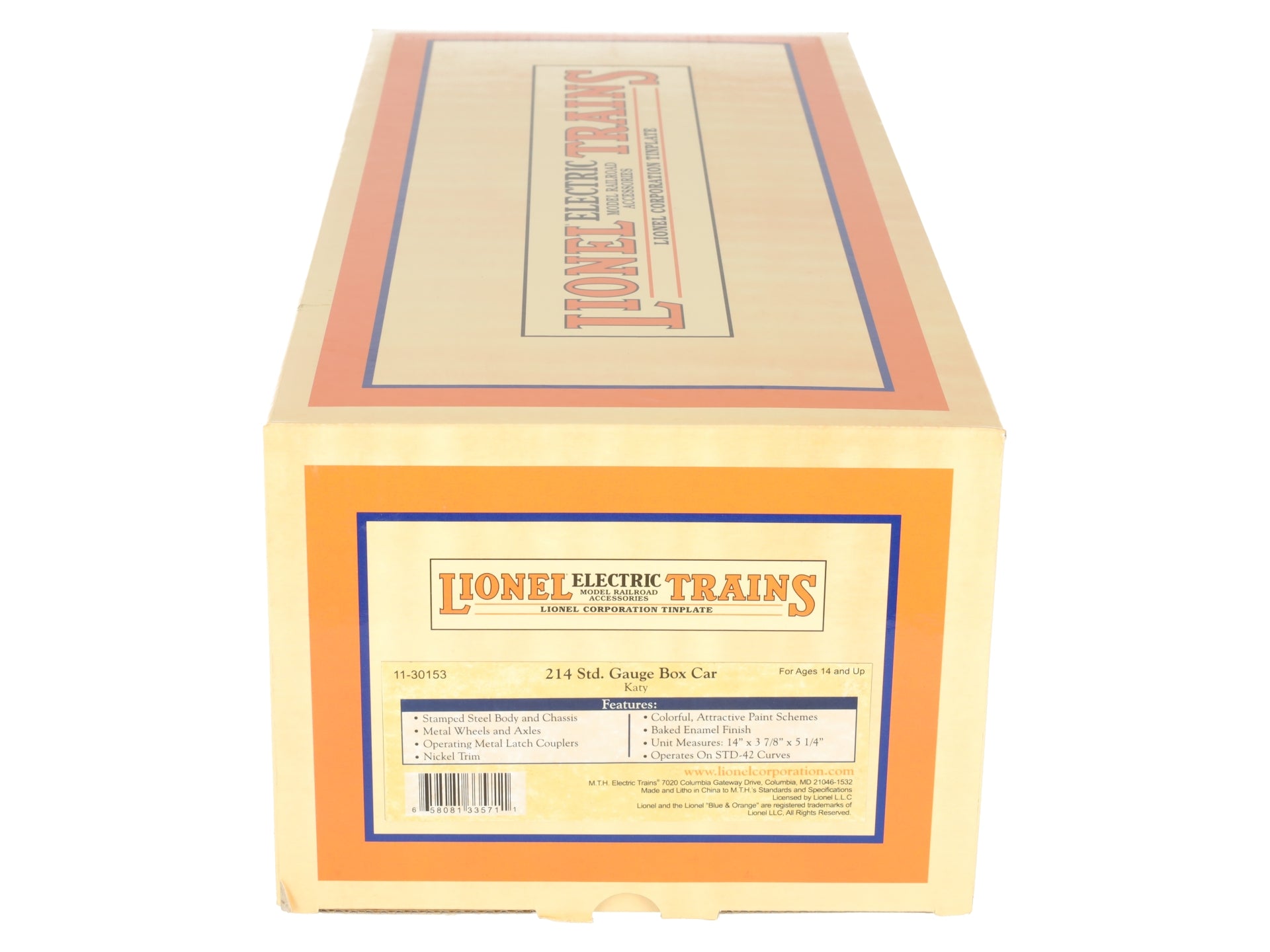 Lionel 11-30153 Standard Gauge Katy Boxcar LN/Box