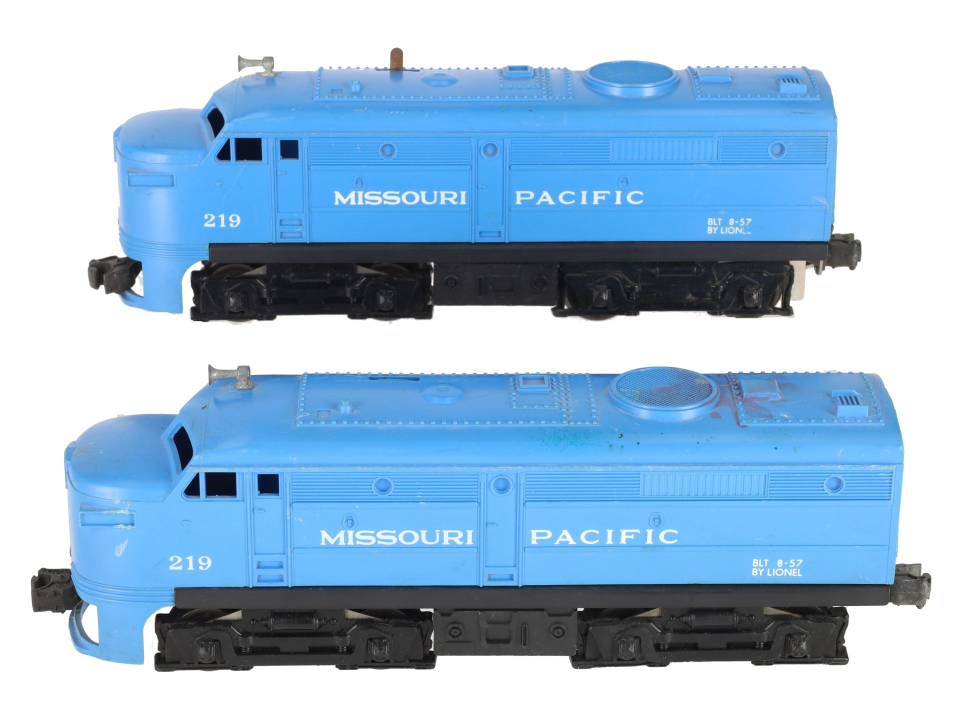 Lionel 219 Vintage O Missouri Pacific Alco AA Diesel Set VG