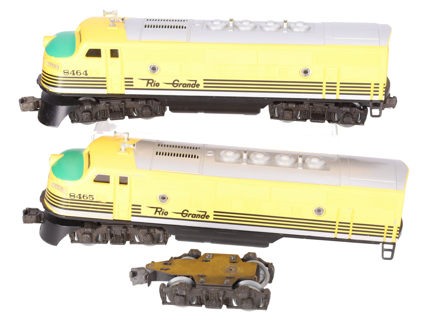 Lionel 6-8464 & 6-8465 O Gauge Rio Grande F3 AA Powered Diesel Locomotive Set